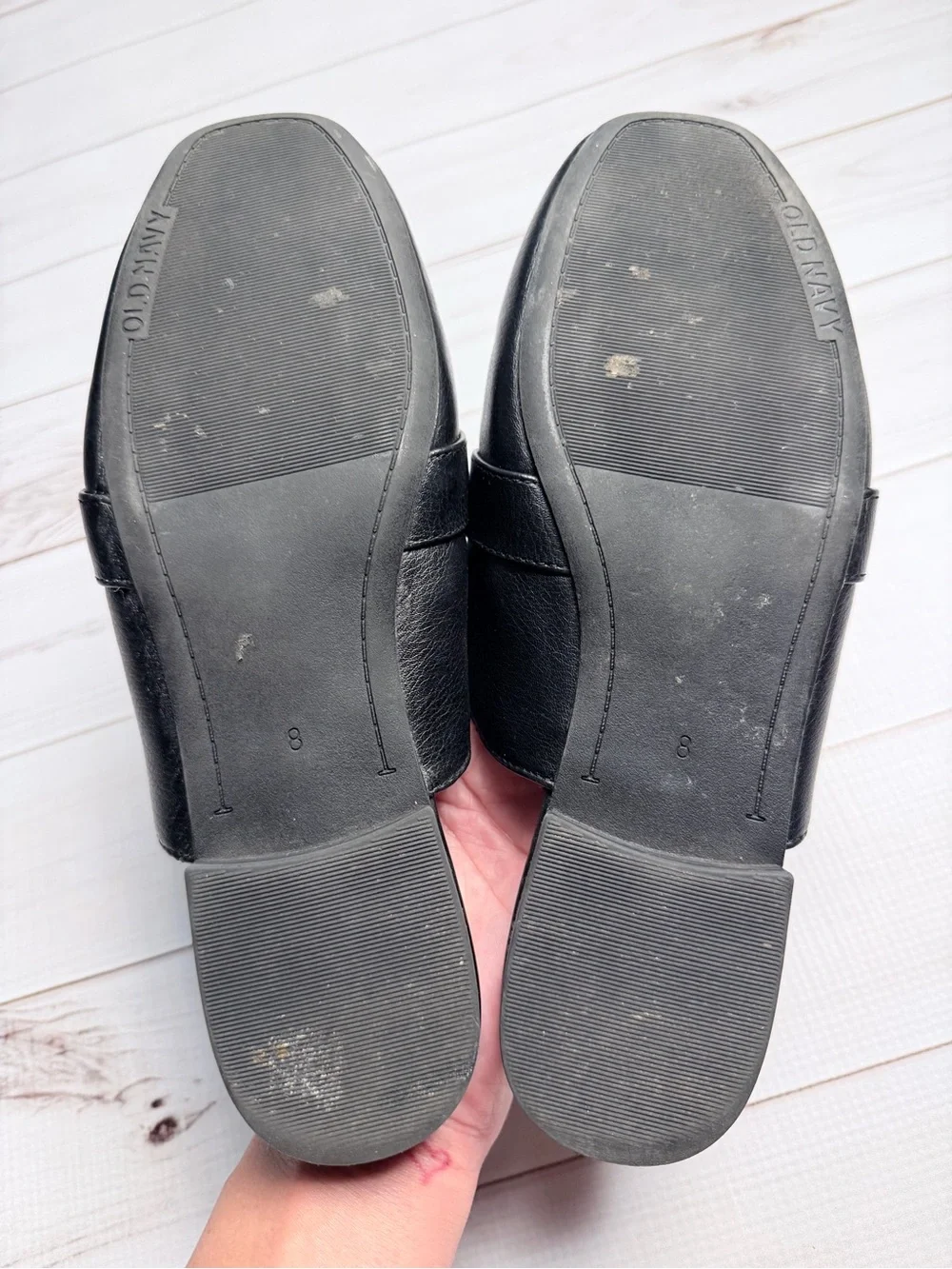 Old Navy Black Slip-On Mule Loafers